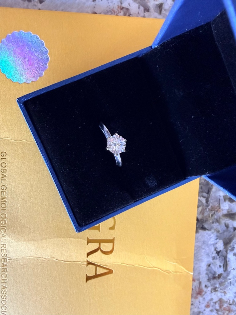 Classic Silver Solitaire Ring with White Stone - Unbranded